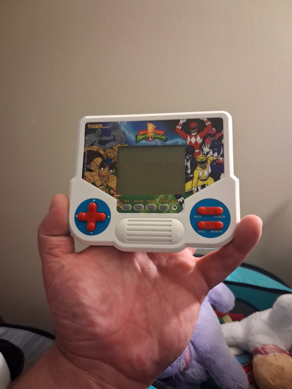 Tiger Electronics White Power Rangers Handheld LCD Game